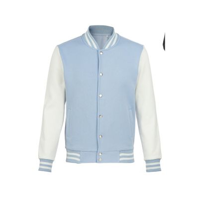 Бомбер Oxford, небесно-голубой/молочный, унисекс-8