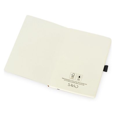 Блокнот Sevilia Soft, гибкая обложка из крафта A5, 80 листов, крафтовый/черный-1