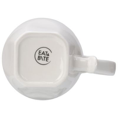 Кофейная пара с бамбуковым блюдцем Mandy, белый-4