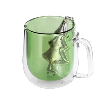 Набор Bergamot: кружка и ситечко для чая, зеленый-1