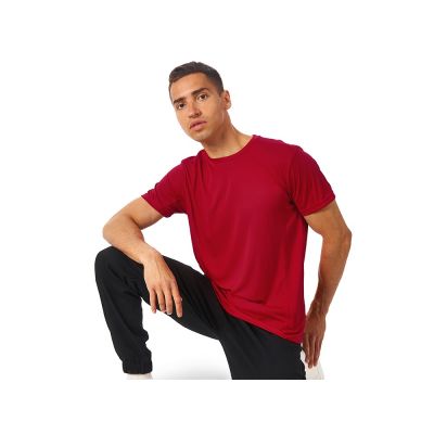 Мужская спортивная футболка Turin из комбинируемых материалов, красный-1