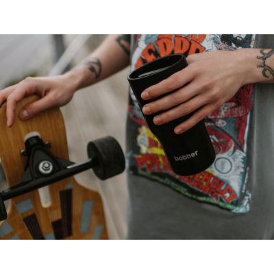 Термос питьевой, вакуумный, бытовой, тм bobber. Объем 0,35 литра. Артикул Tumbler-350 Black Coffee-5
