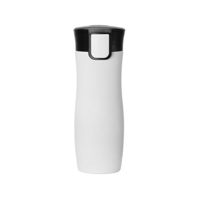 Вакуумная термокружка с кнопкой Streamline, Waterline, soft-touch, белый-4