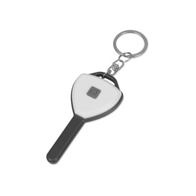 Брелок-фонарик COB Switch, белый/серый-0