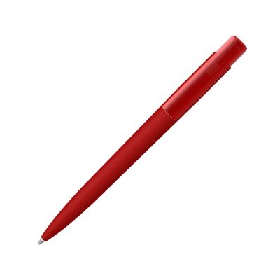 Шариковая ручка RECYCLED PET PEN PRO K transparent GUM soft-touch, красный-0