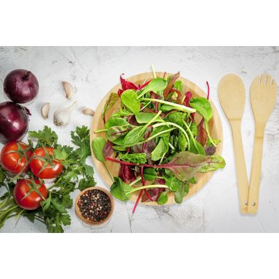 Argulls, бамбуковая салатница и приборы, natural-3