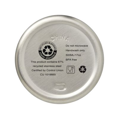 Бутылка с вакуумной изоляцией Vasa объемом 500 мл, серебристый-3