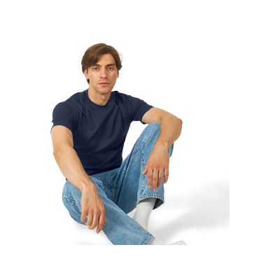 Футболка HD Fit короткий рукав с эластаном, мужская, тёмно-синий-1