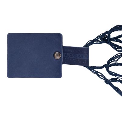 Авоська Dream L наплечная 25 литров с кожаными ручками, темно-синий-4