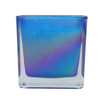 Свеча парафиновая парфюмированная в стекле Palo, синяя-1