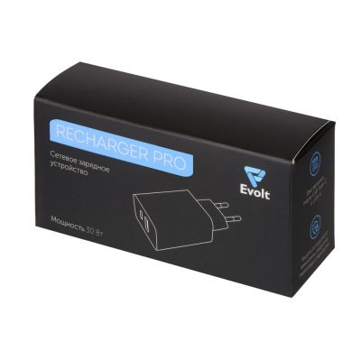 Сетевое зарядное устройство c выходами USB-A и USB-C Recharger Pro, быстрая зарядка QC/PD, 30 Вт, белый-3