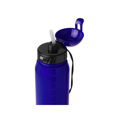 Бутылка для воды с трубочкой Little, 400 мл, синий-3