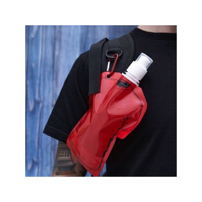 Гибкая емкость для питья MANDY в форме футболки, 470 мл, красный-1