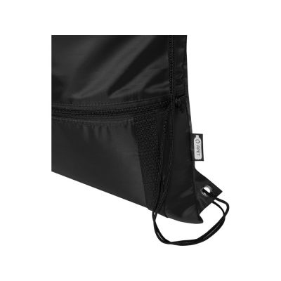 Изолированная сумка со шнурком Adventure объемом 9 л из переработанных материалов, соответствующих стандарту GRS, черный-4