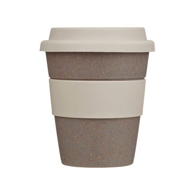 Стакан с силиконовой крышкой Cafe, beige-2