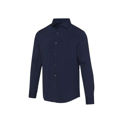 Carnelian мужская рубашка из поплина - Navy Blue-0