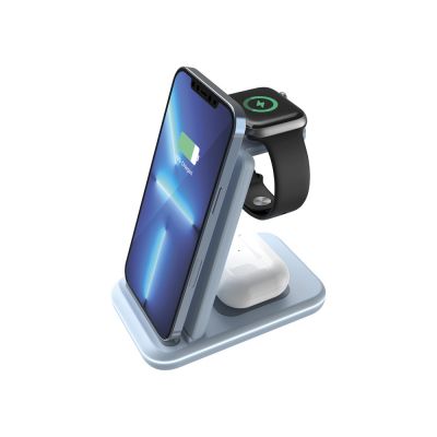 Беспроводное зарядное устройство 3-в-1 CANYON WS-304 (CNS-WCS304B), 15W, голубой-7