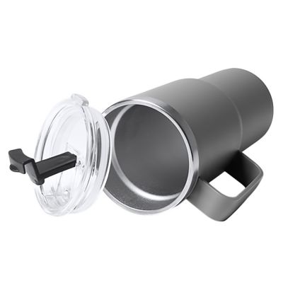 Термокружка Кенчер с двойными стенками из нержавеющей стали 304 и полипропилена, серый-1