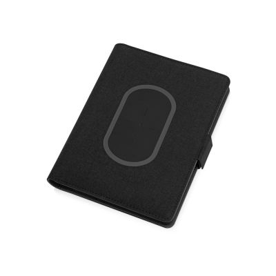 Органайзер с беспроводной зарядкой 5000 mAh Powernote, темно-серый-0