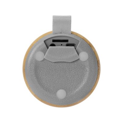 Портативная колонка из бамбука Bongo, натуральный-8