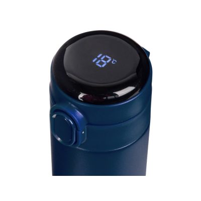 Вакуумная термокружка Waterline с медной изоляцией Bravo, 400 мл, тубус, темно-синий-3