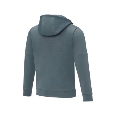 Мужской свитер анорак Sayan на молнии на половину длины с капюшоном, steel grey-2