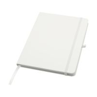 Teak блокнот А5 из переработан. материала в твердой обложке с линован. страницами - Белый