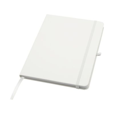 Teak блокнот А5 из переработан. материала в твердой обложке с линован. страницами - Белый-0