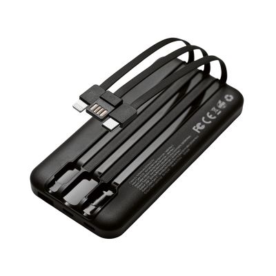 Подарочный набор Tesla с блокнотом А5, ручкой и пауэрбенком на 10 000 mAh, черный-19