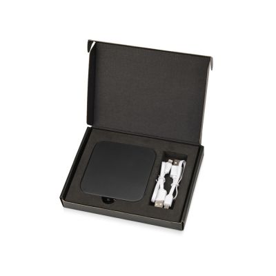 Портативное зарядное устройство на 4000 mAh с литий-полимерной батареей в компактном корпусе из металла, черный-5