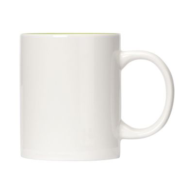 Кружка Sublime Color XL для сублимации 440мл, белый/зеленое яблоко-1