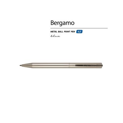 Ручка металлическая шариковая Bergamo, шампань-1