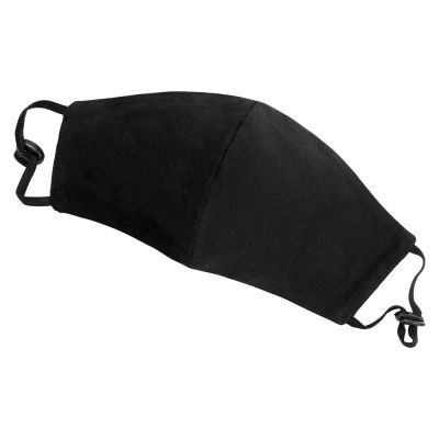 Маска для лица многоразовая с фиксаторами, черная-0