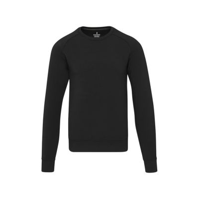 Yukon унисекс интерлок спортивный свитер с круглым вырезом - Сплошной черный-1