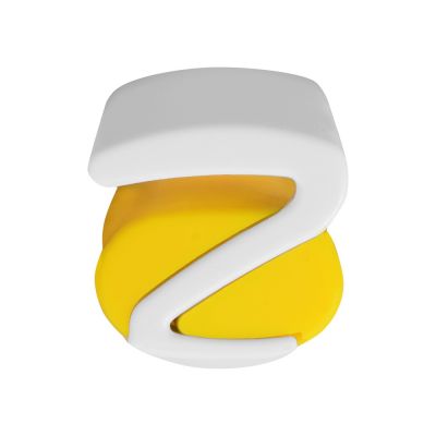 Ручка пластиковая soft-touch шариковая Zorro, желтый/белый-5