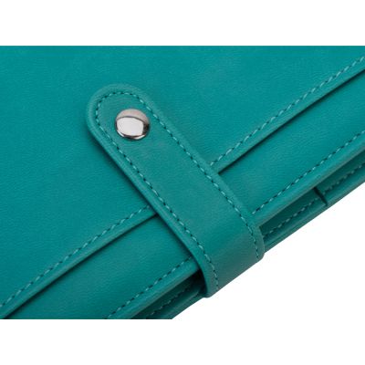 Блокнот-кошелек с сменным блоком А6 Wall Street, 64 листа, бирюзовый-6