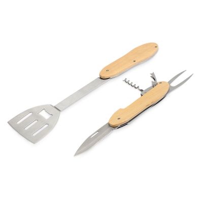 BBQ мультитул Blade 5в1 с деревянными ручками, в чехле-3