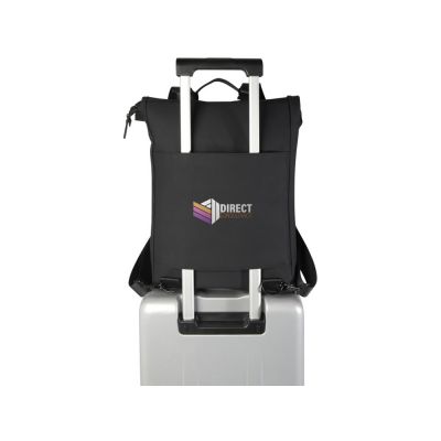 Рюкзак для ноутбука 15,6 Turner объемом 12 л со сворачивающимся верхом, изготовленный из переработанных материалов по стандарту GRS - сплошной черный-6