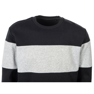 Свитшот блокинг Edinburgh, черный/серый меланж, мужской-7