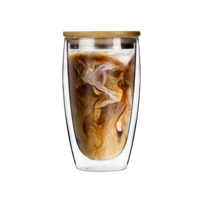 Стакан Batur с двойными стенками и бамбуковой крышкой, 450 мл-6