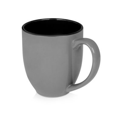 Кружка керамическая Gracy 450мл, серый/черный-0