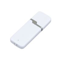 Флешка промо прямоугольной формы c оригинальным колпачком, 16 Гб, белый