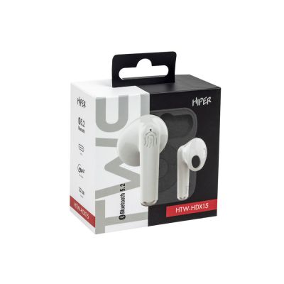 Беспроводные наушники HIPER TWS MP3 (HTW-HDX15), белый-8