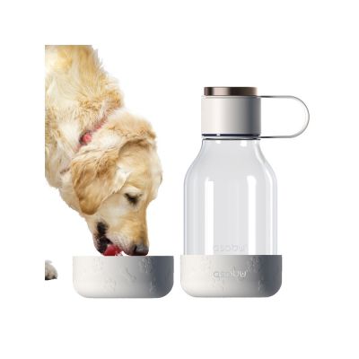 Бутылка для воды 2-в-1 Dog Bowl Bottle со съемной миской для питомцев, 1500 мл, белый-1
