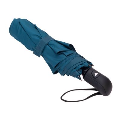 Зонт-полуавтомат Roof с куполом из переработанного пластика, морская волна 3025C-2