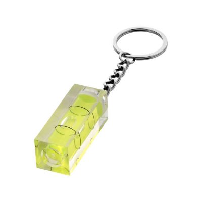 Брелок Leveler с уровнем, прозрачный желтый/серебристый-0