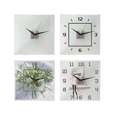 Часы настенные квадратные из стекла 28х28 см Nile-0