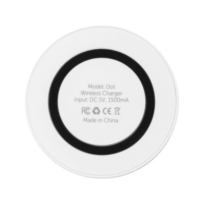 Беспроводное зарядное устройство Dot, 5 Вт, белый/черный-4