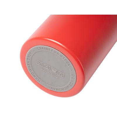 Термобутылка Хэйду с двойными стенками и корпусом из переработанной нержавеющей стали, красный-1