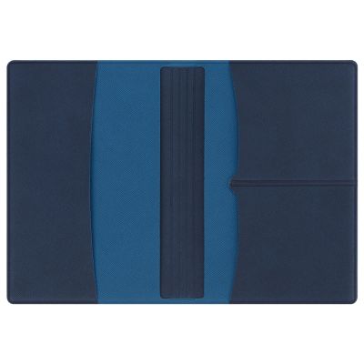 Обложка для паспорта с RFID защитой отделений для пластиковых карт Favor, синяя-4